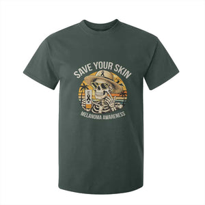 Funny Melanoma Cancer Awareness Graphic T Shirt For Kid Save Your Skin TS12 Dark Forest Green Print Your Wear