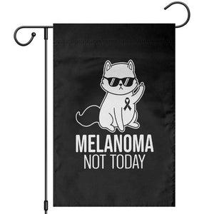 Melanoma Fighter Cat Garden Flag Not Today Skin Cancer Awareness TS12 Black Print Your Wear