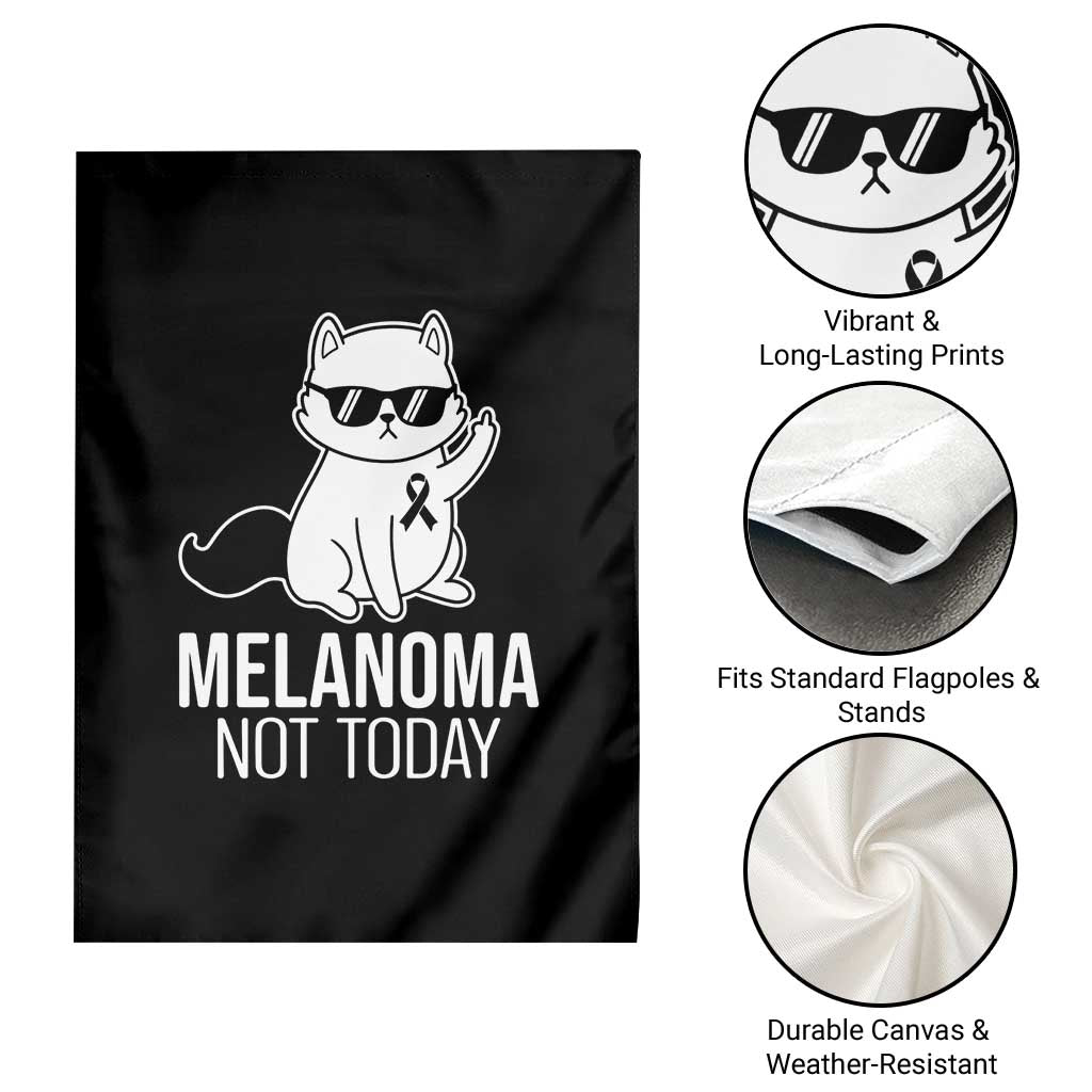 Melanoma Fighter Cat Garden Flag Not Today Skin Cancer Awareness TS12 Print Your Wear