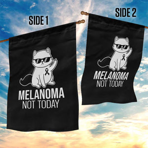 Melanoma Fighter Cat Garden Flag Not Today Skin Cancer Awareness TS12 Print Your Wear