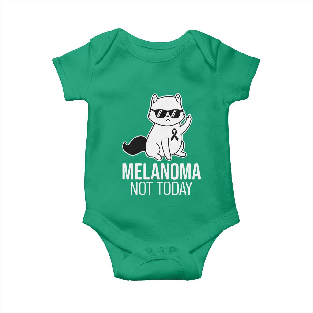 Melanoma Fighter Cat Baby Onesie Not Today Skin Cancer Awareness TS12 Irish Green Print Your Wear