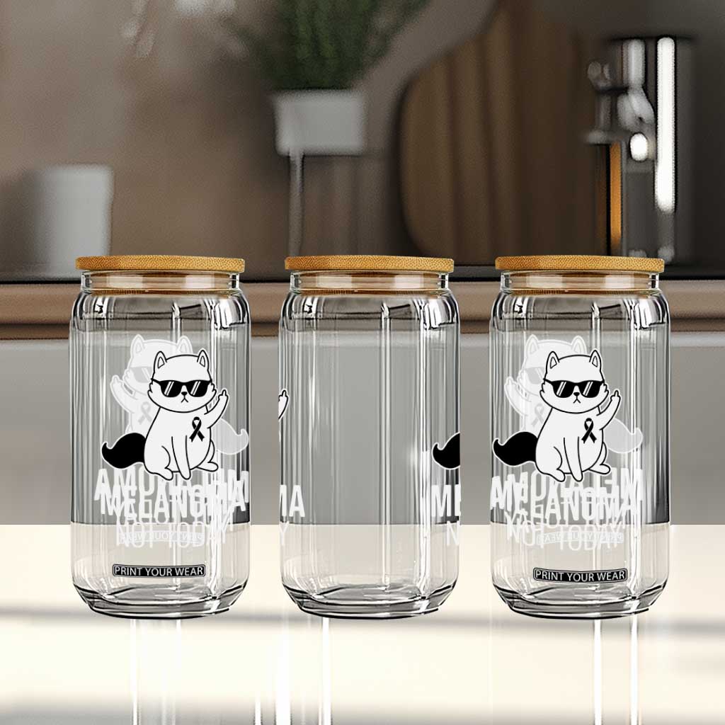 Melanoma Fighter Cat Glass Can Not Today Skin Cancer Awareness TS12 Print Your Wear