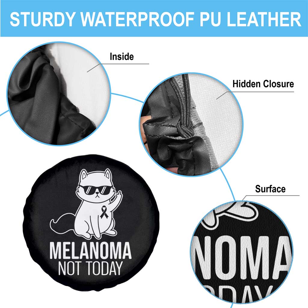 Melanoma Fighter Cat Spare Tire Cover Not Today Skin Cancer Awareness TS12 Print Your Wear