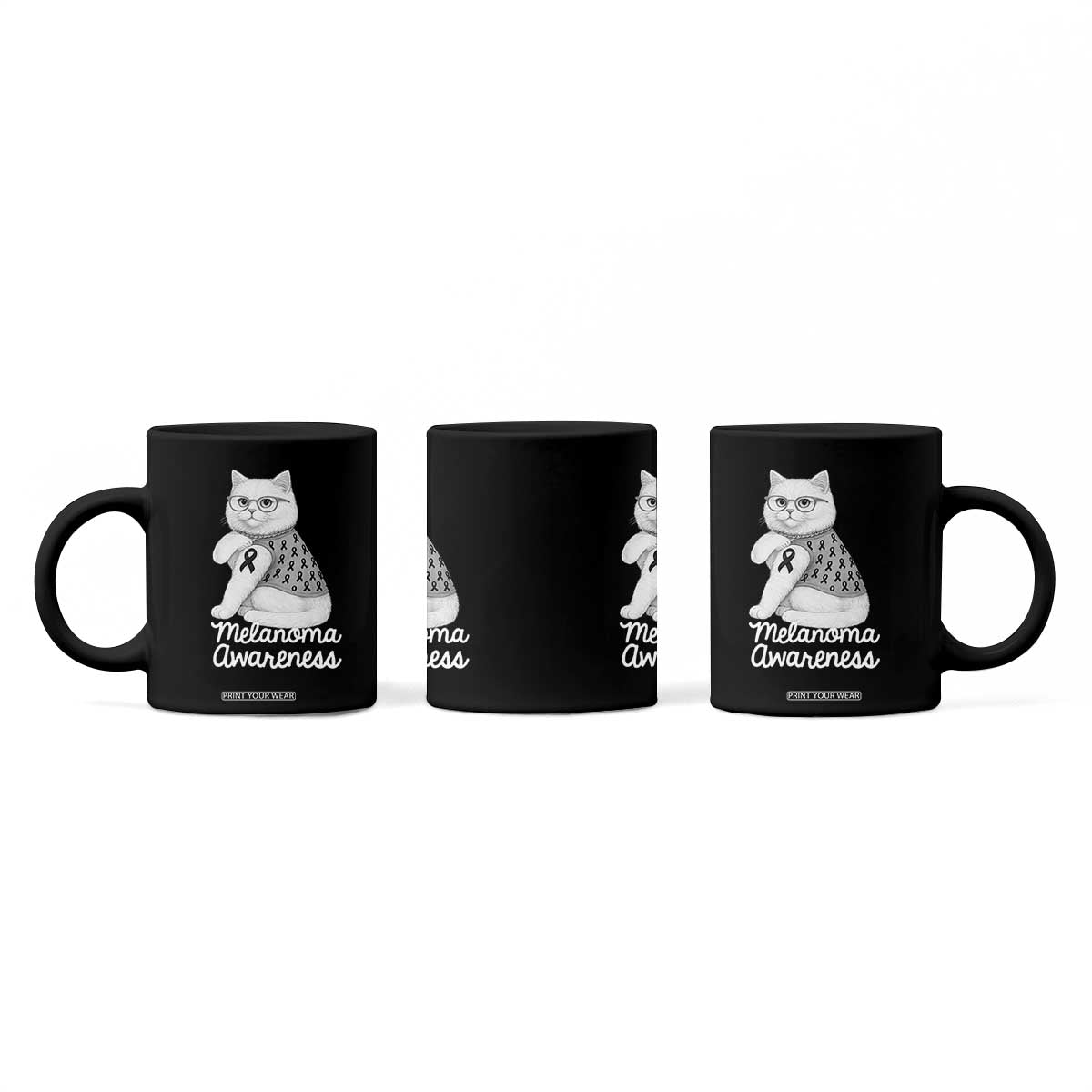British Shorthair Skin Cancer Awareness Coffee Mug Melanoma Fighter Cat Gift TS12 Print Your Wear