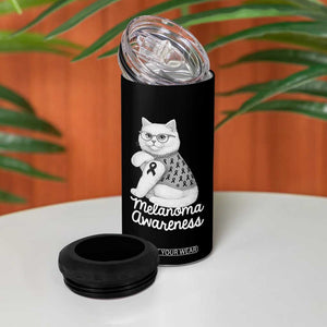 British Shorthair Skin Cancer Awareness 4 in 1 Can Cooler Tumbler Melanoma Fighter Cat Gift TS12 Print Your Wear