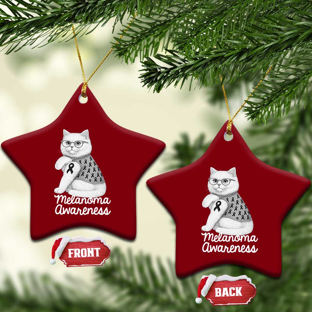 British Shorthair Skin Cancer Awareness Ceramic Ornament Melanoma Fighter Cat Gift TS12 Print Your Wear