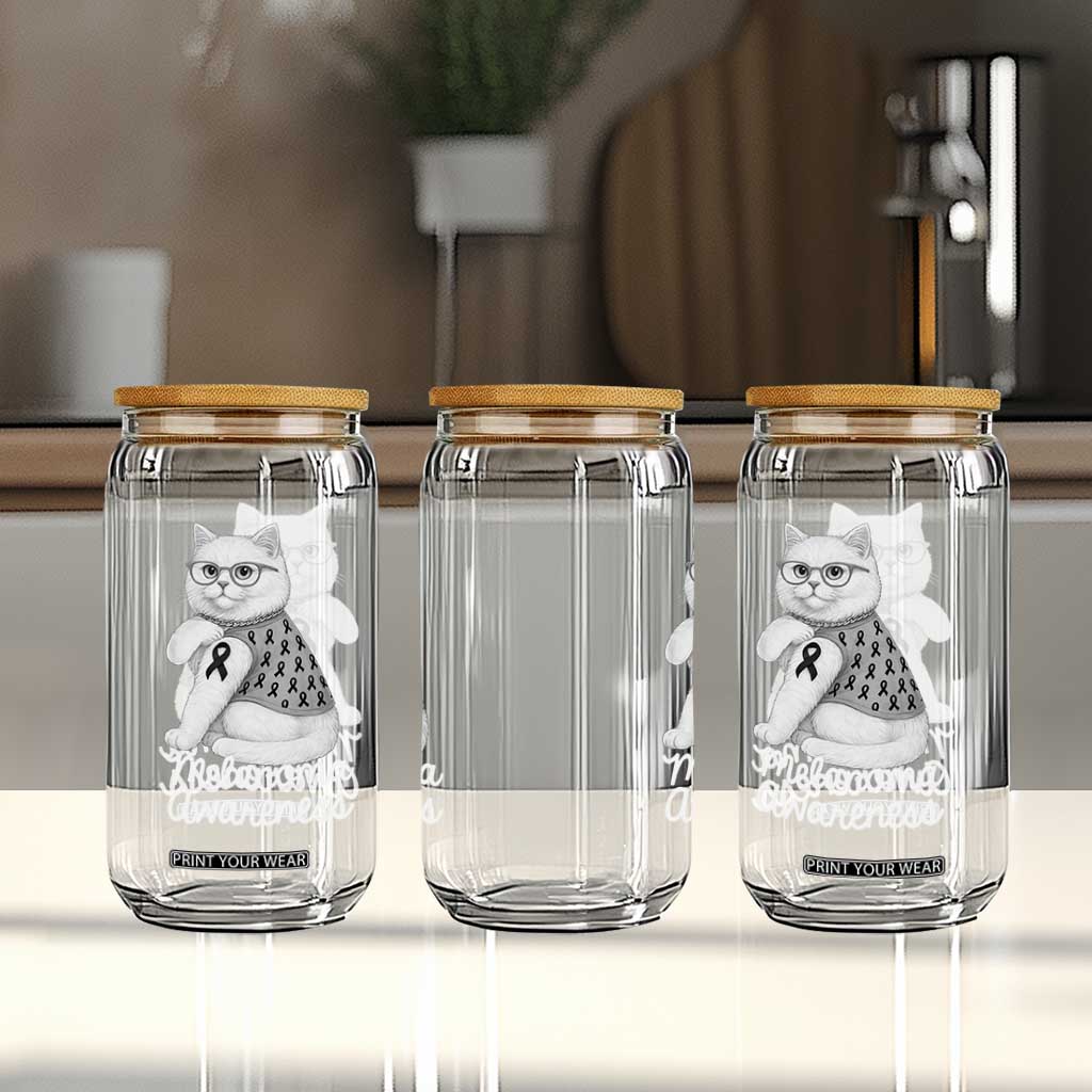 British Shorthair Skin Cancer Awareness Glass Can Melanoma Fighter Cat Gift TS12 Print Your Wear