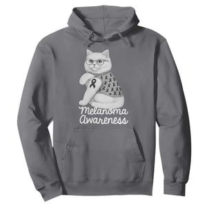 British Shorthair Skin Cancer Awareness Hoodie Melanoma Fighter Cat Gift TS12 Charcoal Print Your Wear