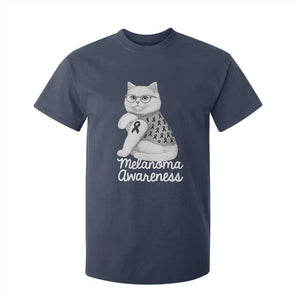 British Shorthair Skin Cancer Awareness T Shirt For Kid Melanoma Fighter Cat Gift TS12 Navy Print Your Wear