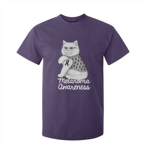 British Shorthair Skin Cancer Awareness T Shirt For Kid Melanoma Fighter Cat Gift TS12 Purple Print Your Wear