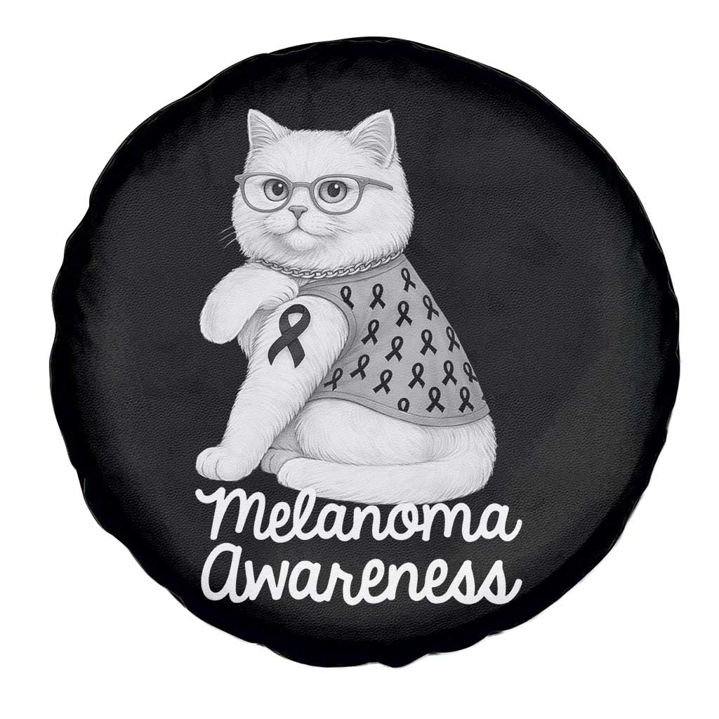 British Shorthair Skin Cancer Awareness Spare Tire Cover Melanoma Fighter Cat Gift TS12 Print Your Wear