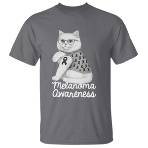 British Shorthair Skin Cancer Awareness T Shirt Melanoma Fighter Cat Gift TS12 Charcoal Print Your Wear