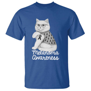 British Shorthair Skin Cancer Awareness T Shirt Melanoma Fighter Cat Gift TS12 Royal Blue Print Your Wear