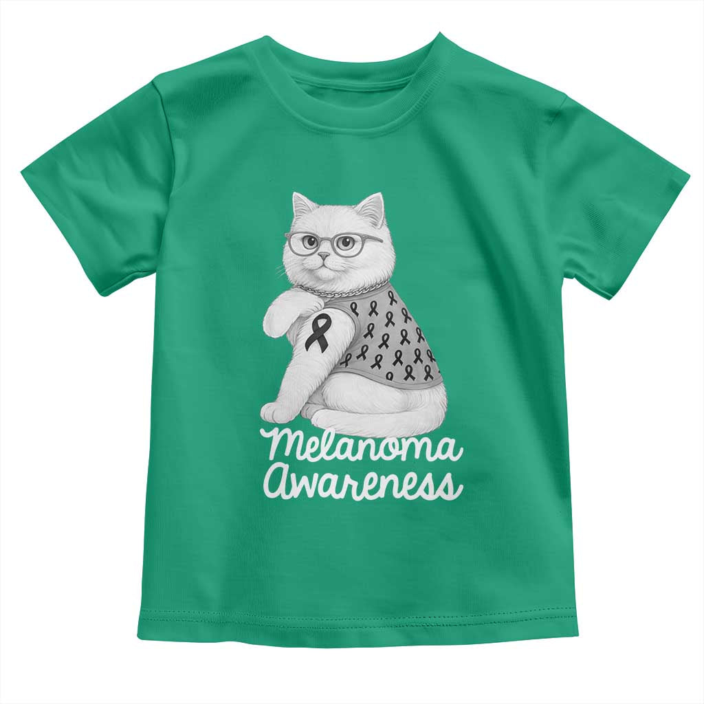 British Shorthair Skin Cancer Awareness Toddler T Shirt Melanoma Fighter Cat Gift TS12 Irish Green Print Your Wear