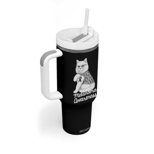 British Shorthair Skin Cancer Awareness Tumbler With Handle Melanoma Fighter Cat Gift TS12 Print Your Wear