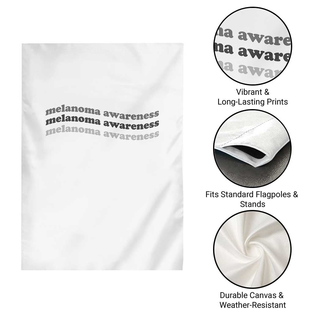 Melanoma Groovy Wavy Typography Garden Flag Skin Cancer Warrior Gift TS12 Print Your Wear