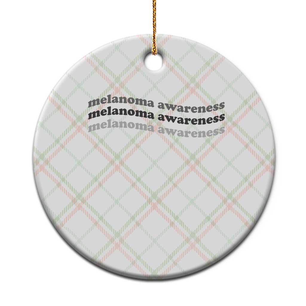 Melanoma Groovy Wavy Typography Ceramic Ornament Skin Cancer Warrior Gift TS12 1pc Christmas Plaid Print Your Wear