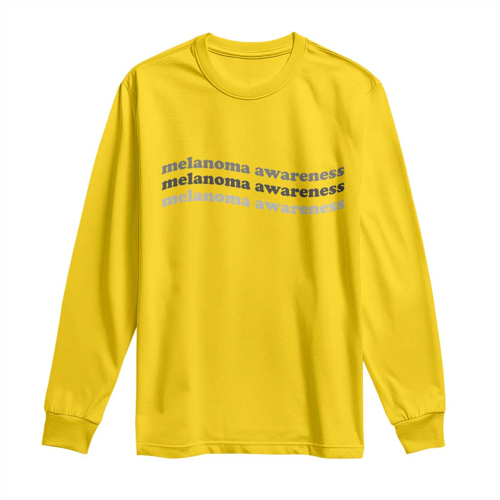 Melanoma Groovy Wavy Typography Long Sleeve Shirt Skin Cancer Warrior Gift TS12 Daisy Print Your Wear