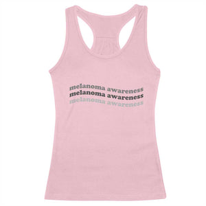 Melanoma Groovy Wavy Typography Racerback Tank Top Skin Cancer Warrior Gift TS12 Light Pink Print Your Wear
