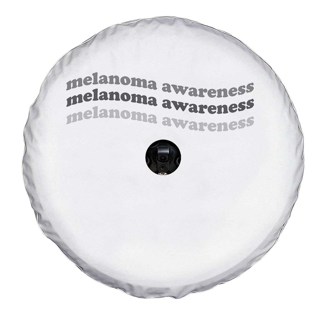 Melanoma Groovy Wavy Typography Spare Tire Cover Skin Cancer Warrior Gift TS12 Print Your Wear