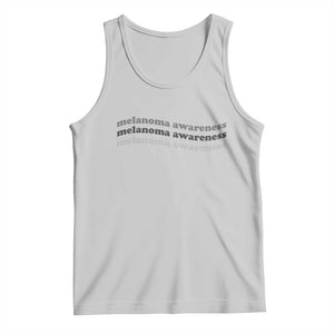 Melanoma Groovy Wavy Typography Tank Top Skin Cancer Warrior Gift TS12 Ash Print Your Wear