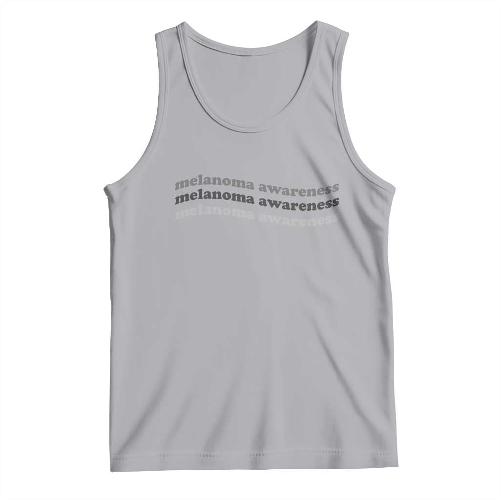 Melanoma Groovy Wavy Typography Tank Top Skin Cancer Warrior Gift TS12 Athletic Heather Print Your Wear