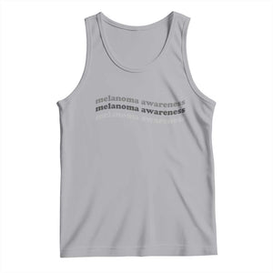 Melanoma Groovy Wavy Typography Tank Top Skin Cancer Warrior Gift TS12 Athletic Heather Print Your Wear