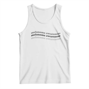Melanoma Groovy Wavy Typography Tank Top Skin Cancer Warrior Gift TS12 White Print Your Wear