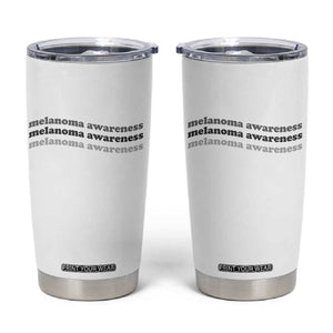 Melanoma Groovy Wavy Typography Tumbler Cup Skin Cancer Warrior Gift TS12 White Print Your Wear