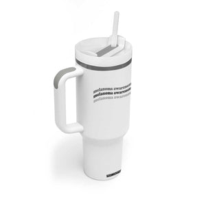 Melanoma Groovy Wavy Typography Tumbler With Handle Skin Cancer Warrior Gift TS12 Print Your Wear