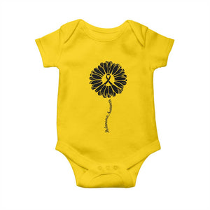 Melanoma Awareness Black Ribbon Flower Baby Onesie Skin Cancer Fighter Gift TS12 Daisy Print Your Wear
