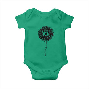 Melanoma Awareness Black Ribbon Flower Baby Onesie Skin Cancer Fighter Gift TS12 Irish Green Print Your Wear