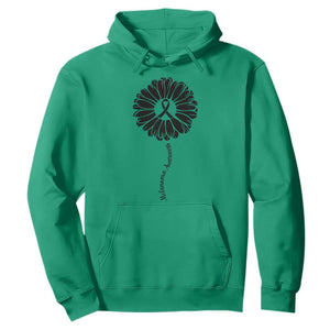Melanoma Awareness Black Ribbon Flower Hoodie Skin Cancer Fighter Gift TS12 Irish Green Print Your Wear