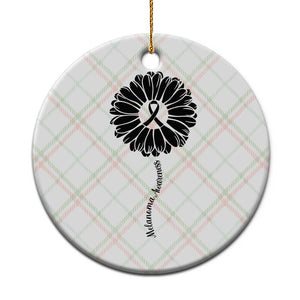 Melanoma Awareness Black Ribbon Flower Ceramic Ornament Skin Cancer Fighter Gift TS12 1pc Christmas Plaid Print Your Wear