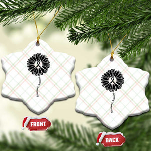 Melanoma Awareness Black Ribbon Flower Ceramic Ornament Skin Cancer Fighter Gift TS12 Print Your Wear