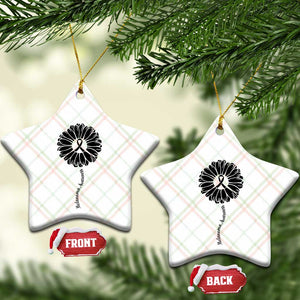 Melanoma Awareness Black Ribbon Flower Ceramic Ornament Skin Cancer Fighter Gift TS12 Print Your Wear