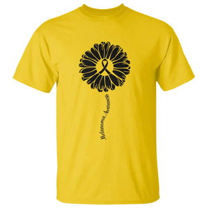 Melanoma Awareness Black Ribbon Flower T Shirt Skin Cancer Fighter Gift TS12 Daisy Print Your Wear