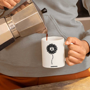 Melanoma Awareness Black Ribbon Flower Coffee Mug Skin Cancer Fighter Gift TS12 Print Your Wear