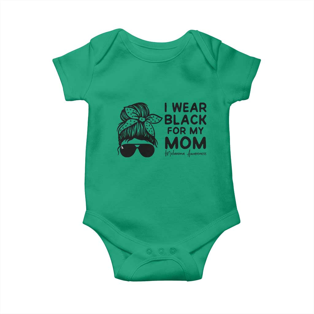 I Wear Black For My Mom Baby Onesie Melanoma Awareness Family Gift TS12 Irish Green Print Your Wear