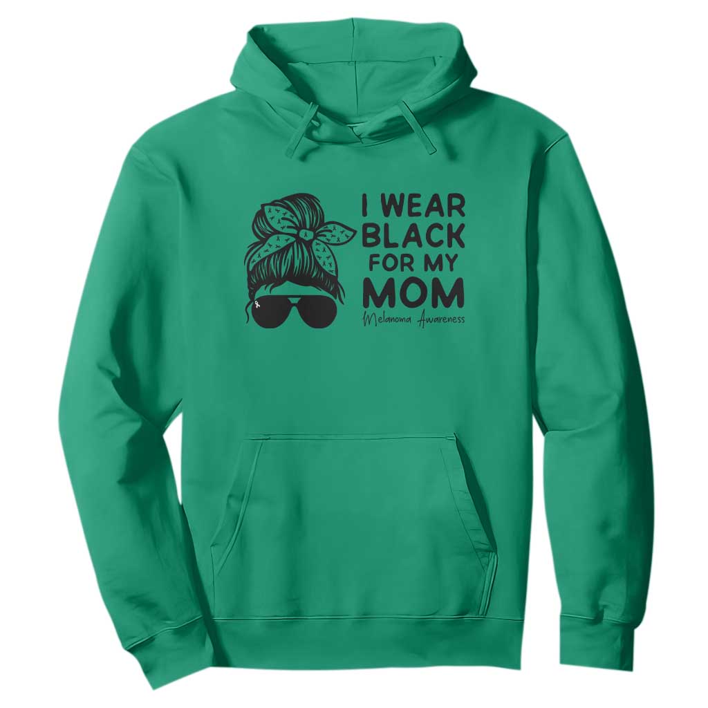 I Wear Black For My Mom Hoodie Melanoma Awareness Family Gift TS12 Irish Green Print Your Wear