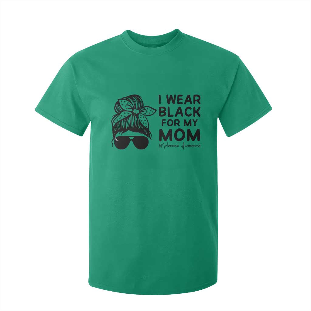 I Wear Black For My Mom T Shirt For Kid Melanoma Awareness Family Gift TS12 Irish Green Print Your Wear