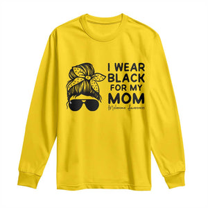 I Wear Black For My Mom Long Sleeve Shirt Melanoma Awareness Family Gift TS12 Daisy Print Your Wear