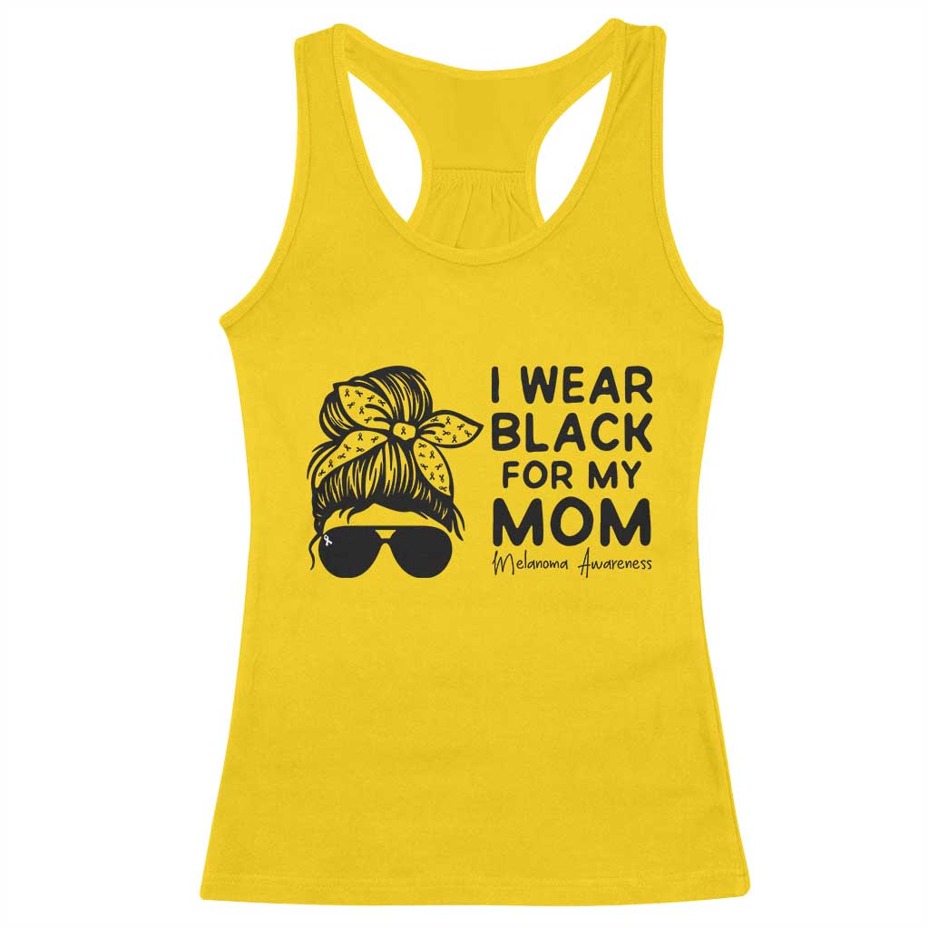 I Wear Black For My Mom Racerback Tank Top Melanoma Awareness Family Gift TS12 Daisy Print Your Wear