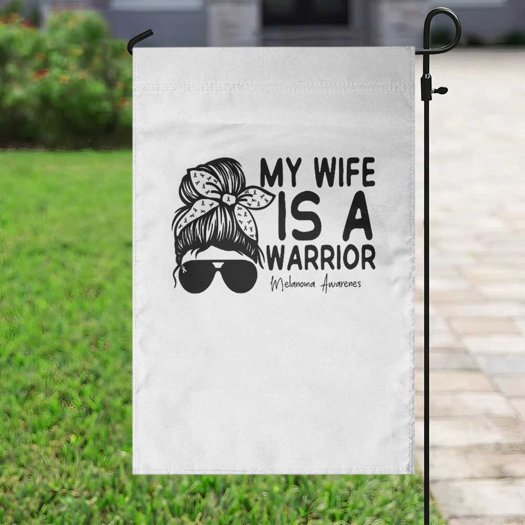My Wife Is A Warrior Garden Flag Melanoma Awareness Husband Gift TS12 Print Your Wear