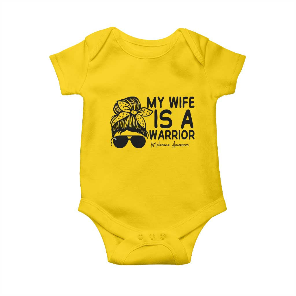 My Wife Is A Warrior Baby Onesie Melanoma Awareness Husband Gift TS12 Daisy Print Your Wear