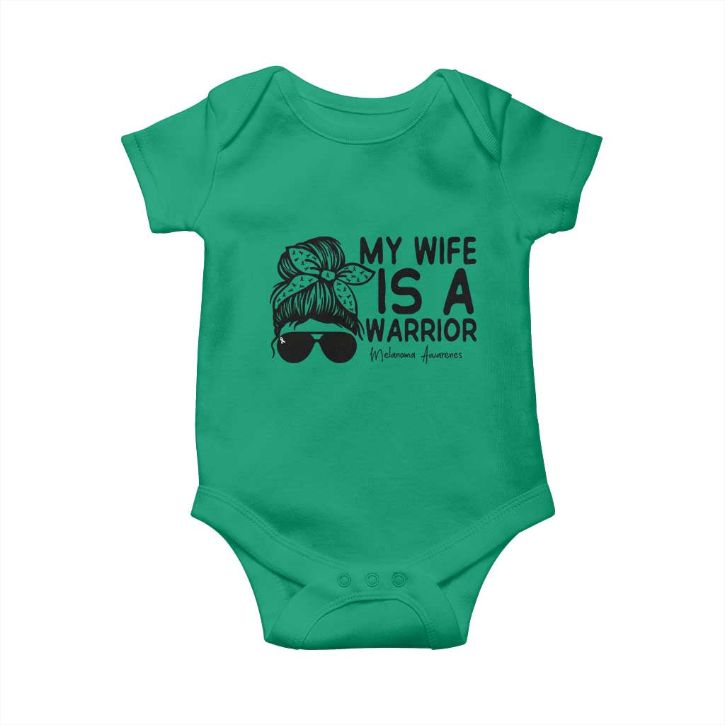 My Wife Is A Warrior Baby Onesie Melanoma Awareness Husband Gift TS12 Irish Green Print Your Wear