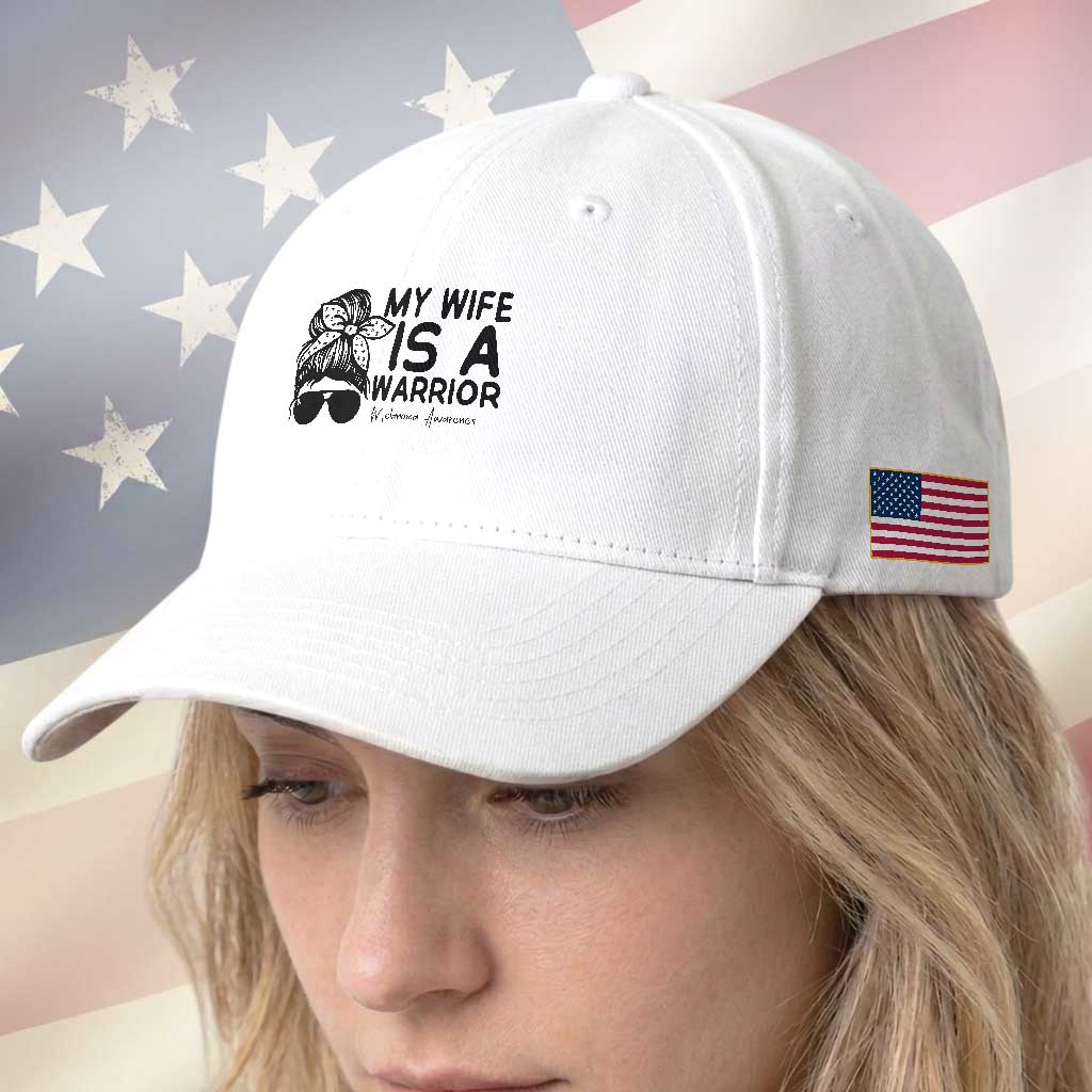 My Wife Is A Warrior Baseball Cap Melanoma Awareness Husband Gift TS12 Print Your Wear
