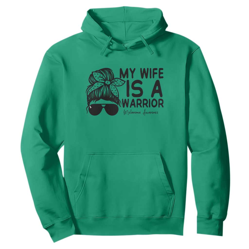 My Wife Is A Warrior Hoodie Melanoma Awareness Husband Gift TS12 Irish Green Print Your Wear