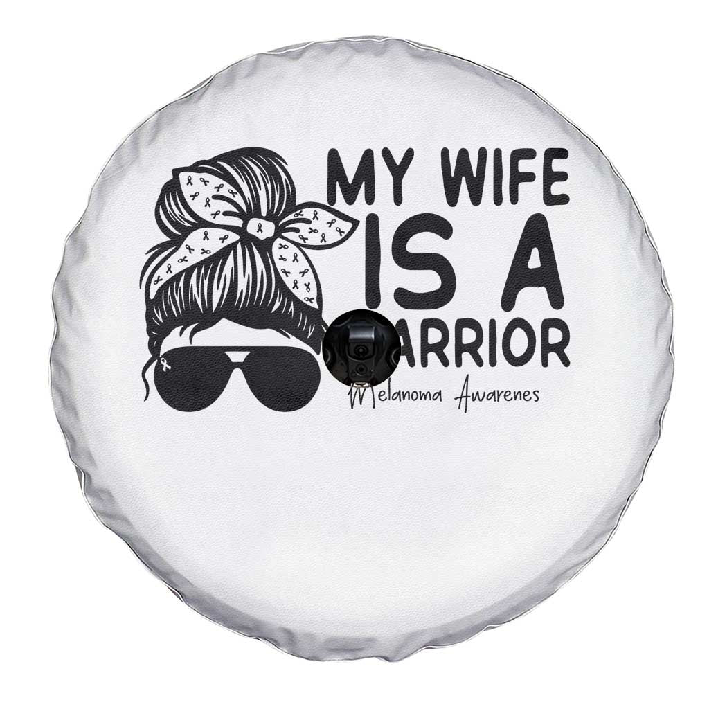 My Wife Is A Warrior Spare Tire Cover Melanoma Awareness Husband Gift TS12 Print Your Wear