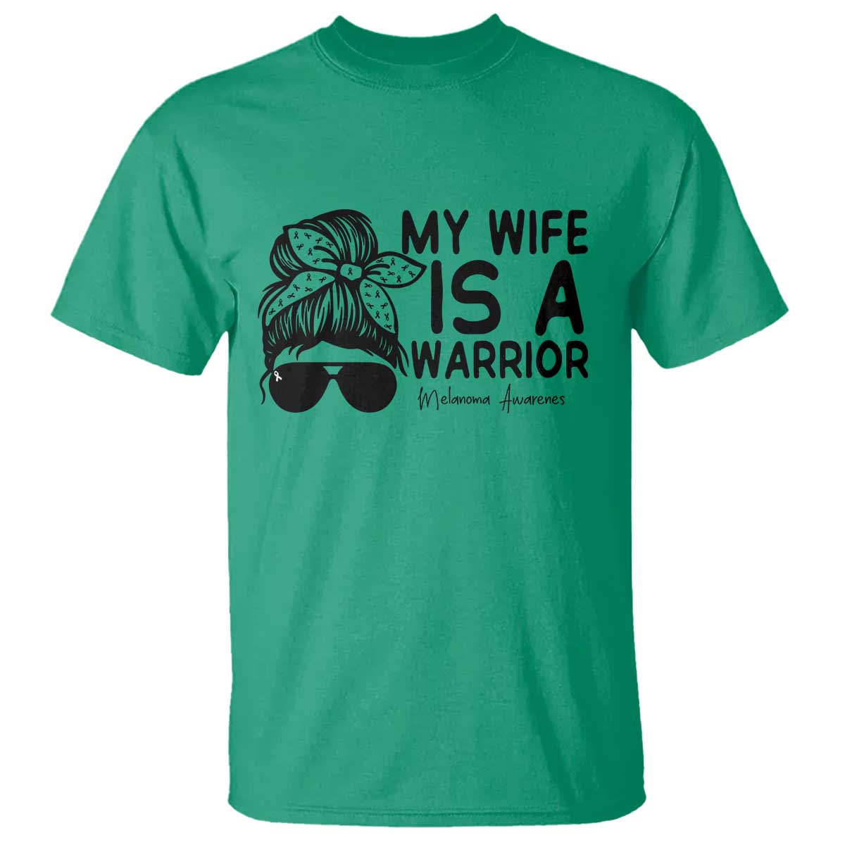 My Wife Is A Warrior T Shirt Melanoma Awareness Husband Gift TS12 Irish Green Print Your Wear